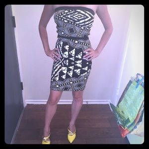 Bcbg strapless dress